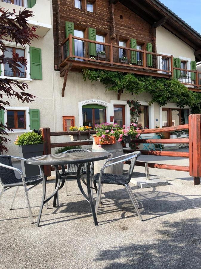 Cafe Cher-Mignon Et Chambres D'Hotes Chermignon-d'en Haut Ngoại thất bức ảnh